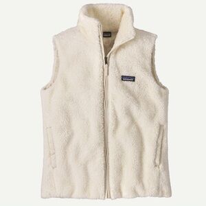 Women’s Patagonia White/Grey Fuzzy Fleece Vest🌟